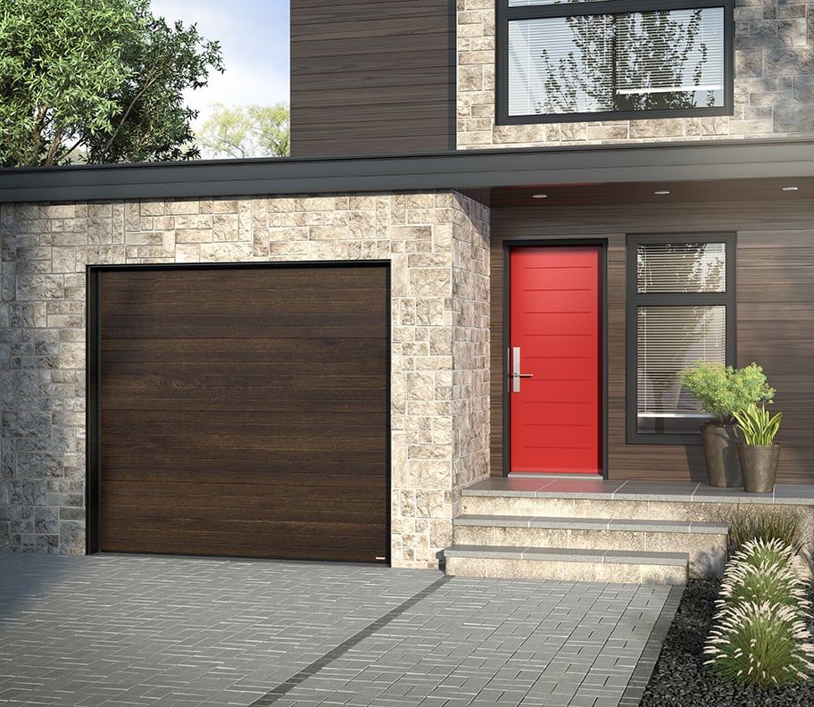 Entry Door With Your Garage, Matching Contemporary Garage And Front Doors