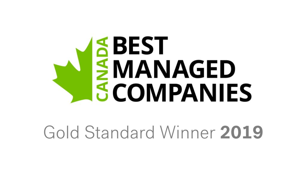 2019 Gold Standard Winner of the Best Managed Companies in Canada Award